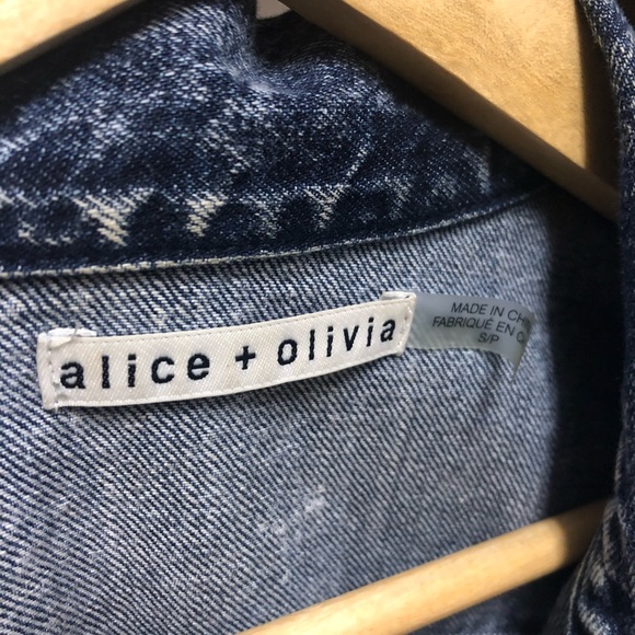 Alice + Olivia cropped boyfriend jeans jacket - Picture 6 of 7
